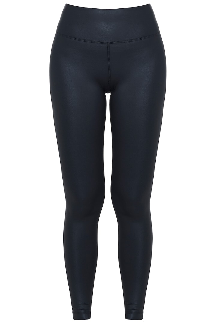 Black sheen leggings by Mira rae at Pernia's Pop Up Shop
