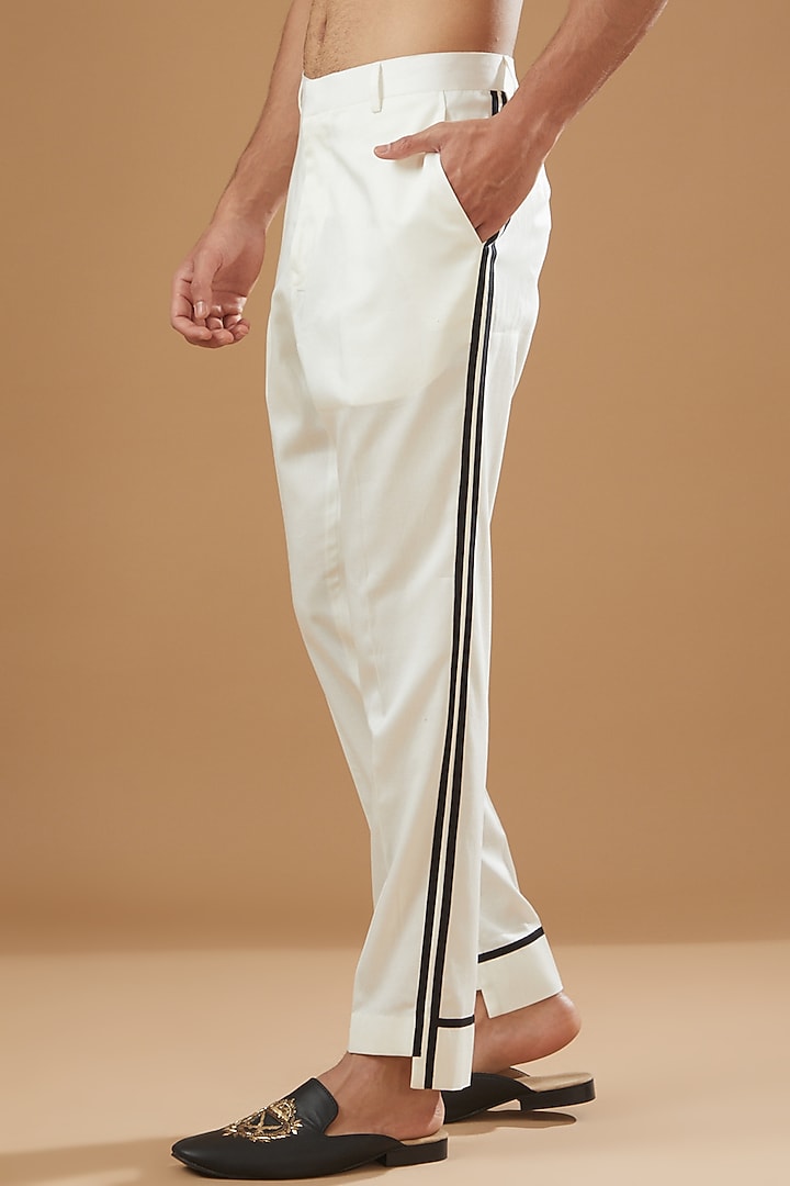 Ivory Cotton Silk Co-Ord Set by Wabi Sabi Men at Pernia's Pop Up Shop