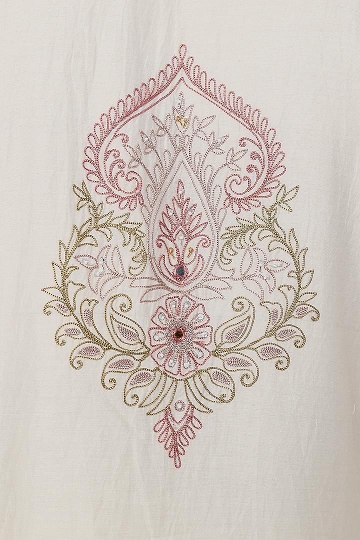 Ivory Hand Embroidered Kurta Set by Wabi Sabi Men at Pernia's Pop Up Shop