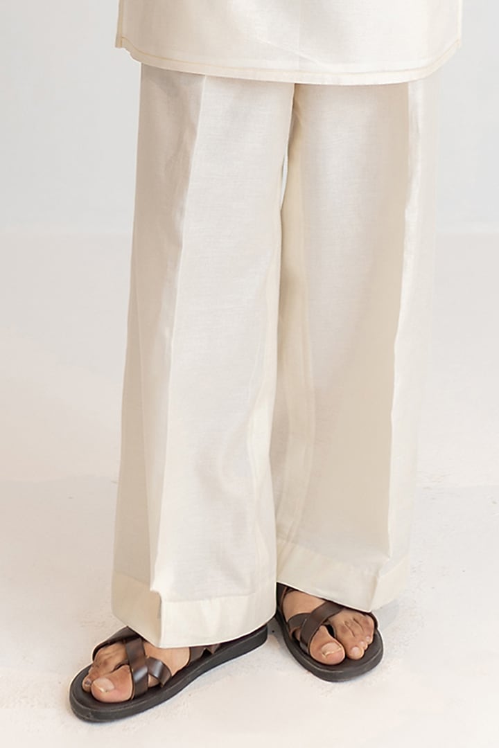 Primrose Yellow Raw Silk Hand Embroidered Bundi Jacket Set by Wabi Sabi Men at Pernia's Pop Up Shop