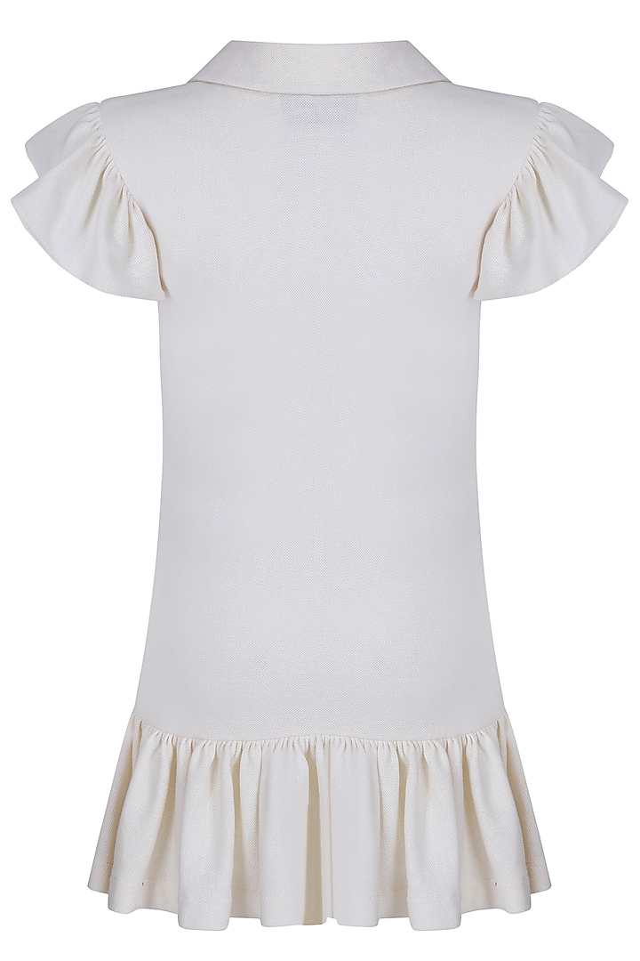 Lemon Polo Embroidered Dress For Girls by Pooja Wang at Pernia's Pop Up Shop