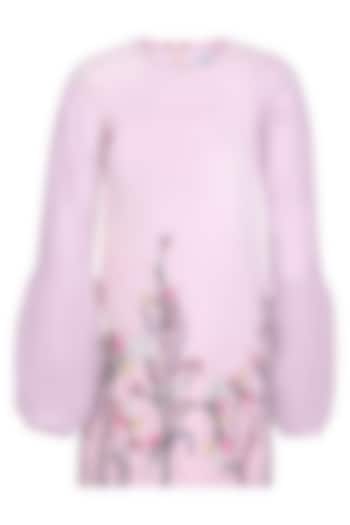 Baby Pink Satin Embroidered Dress For Girls by Pooja Wang at Pernia's Pop Up Shop