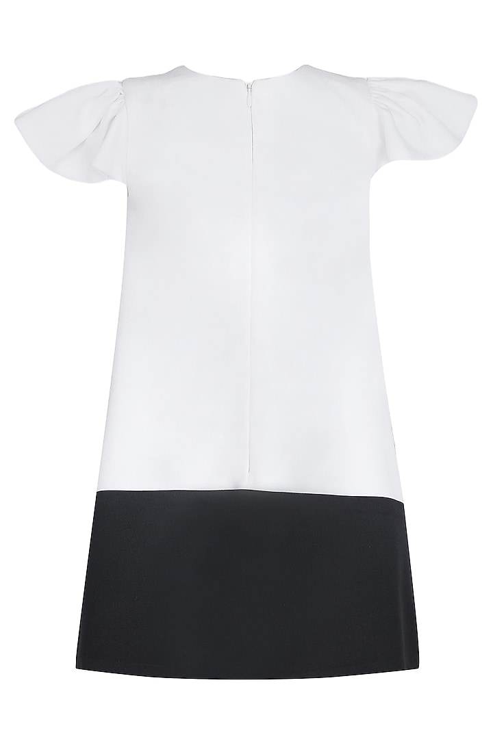 White Moss Embroidered Dress For Girls by Pooja Wang at Pernia's Pop Up Shop