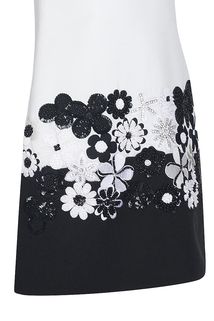 White Moss Embroidered Dress For Girls by Pooja Wang at Pernia's Pop Up Shop