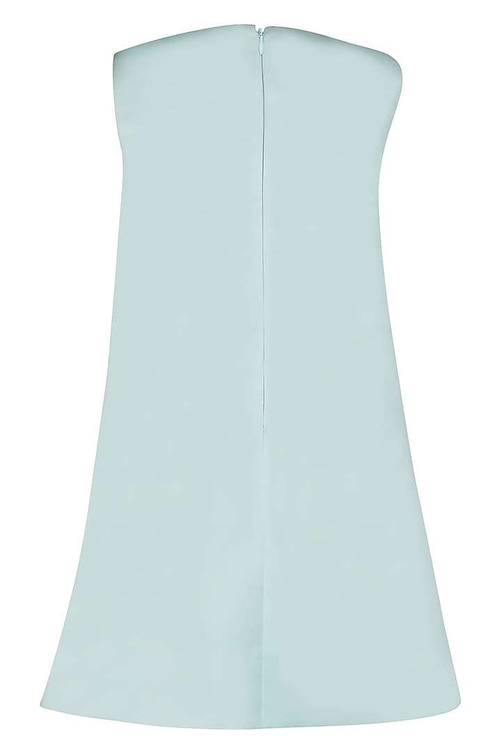 Mint Dutch Satin Embroidered Dress For Girls by Pooja Wang at Pernia's Pop Up Shop
