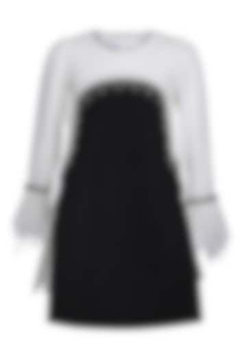 Black & White Moss Dress For Girls by Pooja Wang at Pernia's Pop Up Shop