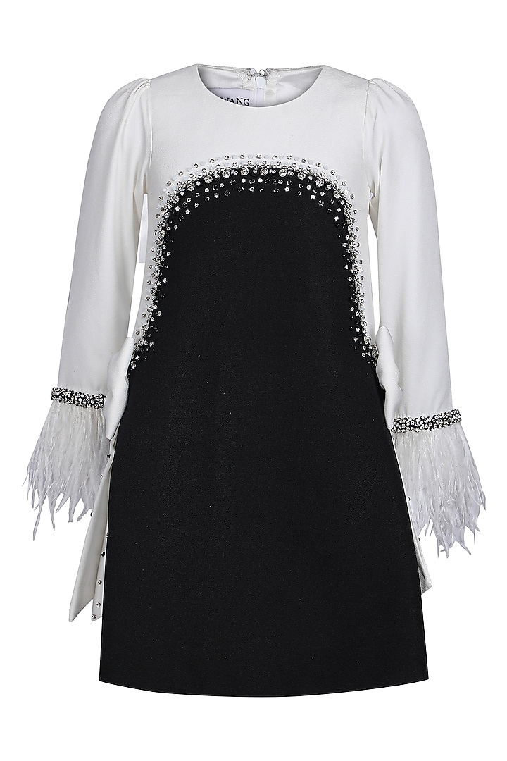 Black & White Moss Dress For Girls by Pooja Wang at Pernia's Pop Up Shop