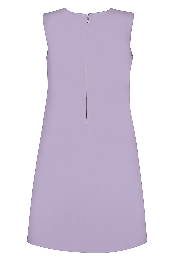 Lavender Moss Embroidered Dress For Girls by Pooja Wang at Pernia's Pop Up Shop