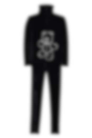 Black Velvet Co-Ord Set For Girls by Pooja Wang at Pernia's Pop Up Shop