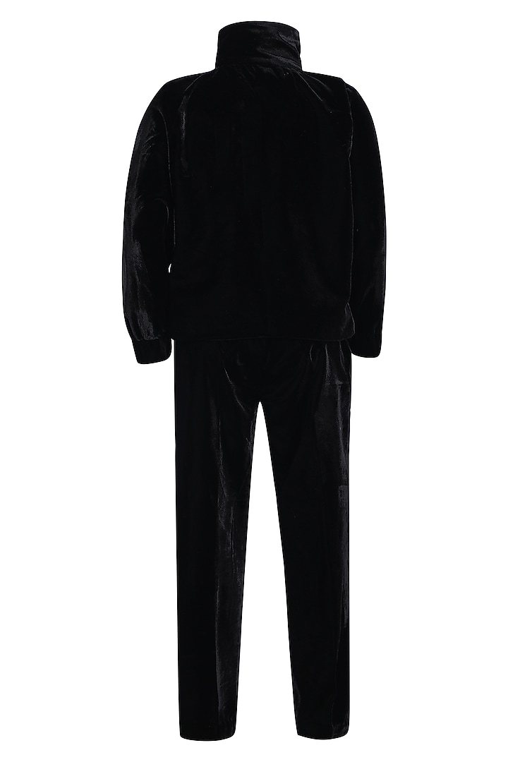 Black Velvet Co-Ord Set For Girls by Pooja Wang at Pernia's Pop Up Shop