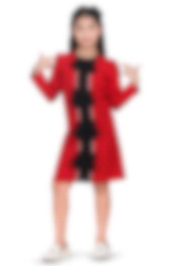 Red Moss Dress For Girls by Pooja Wang at Pernia's Pop Up Shop
