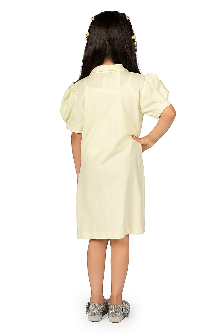 Mint Polo Embroidered Dress For Girls by Pooja Wang at Pernia's Pop Up Shop