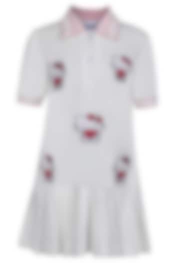 White Polo Dress For Girls by Pooja Wang at Pernia's Pop Up Shop