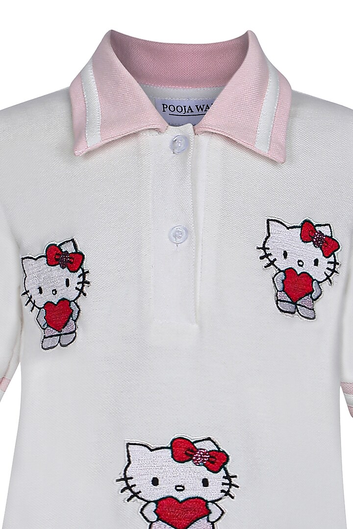 White Polo Dress For Girls by Pooja Wang at Pernia's Pop Up Shop