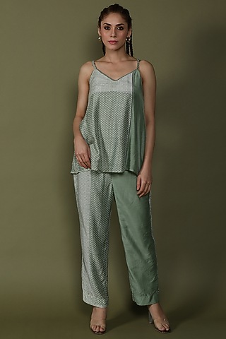 Iceberg Green Organic Cotton Silk Co-Ord Set by Wasabi