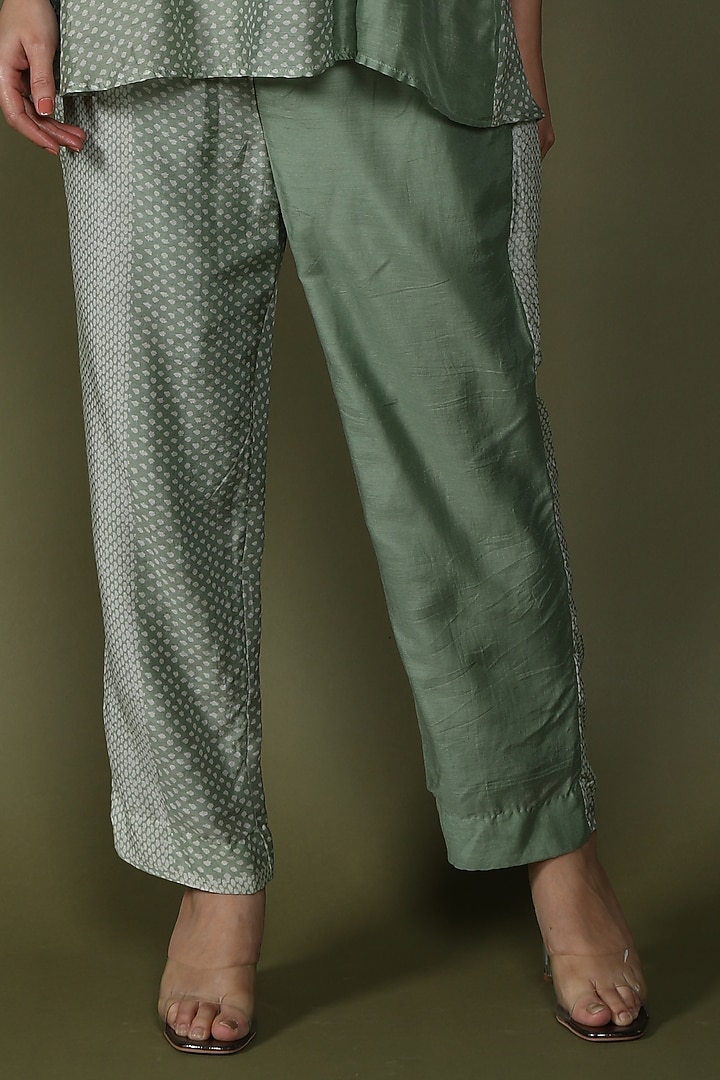 Iceberg Green Organic Cotton Silk Co-Ord Set by Wasabi at Pernia's Pop Up Shop