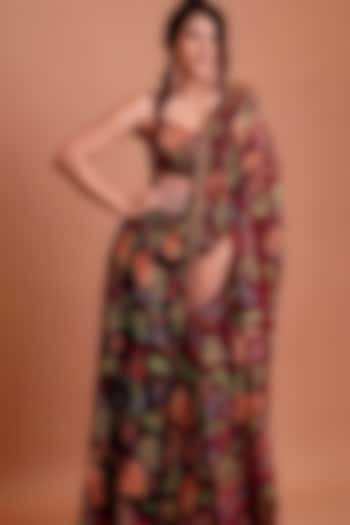 Purple Embroidered Wedding Lehenga Set by Mahima Mahajan at Pernia's Pop Up Shop