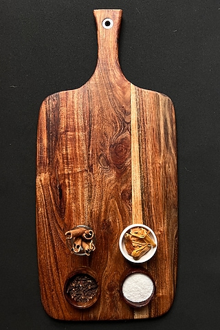 Brown Acacia Wood Serving Platter by Wood Chop