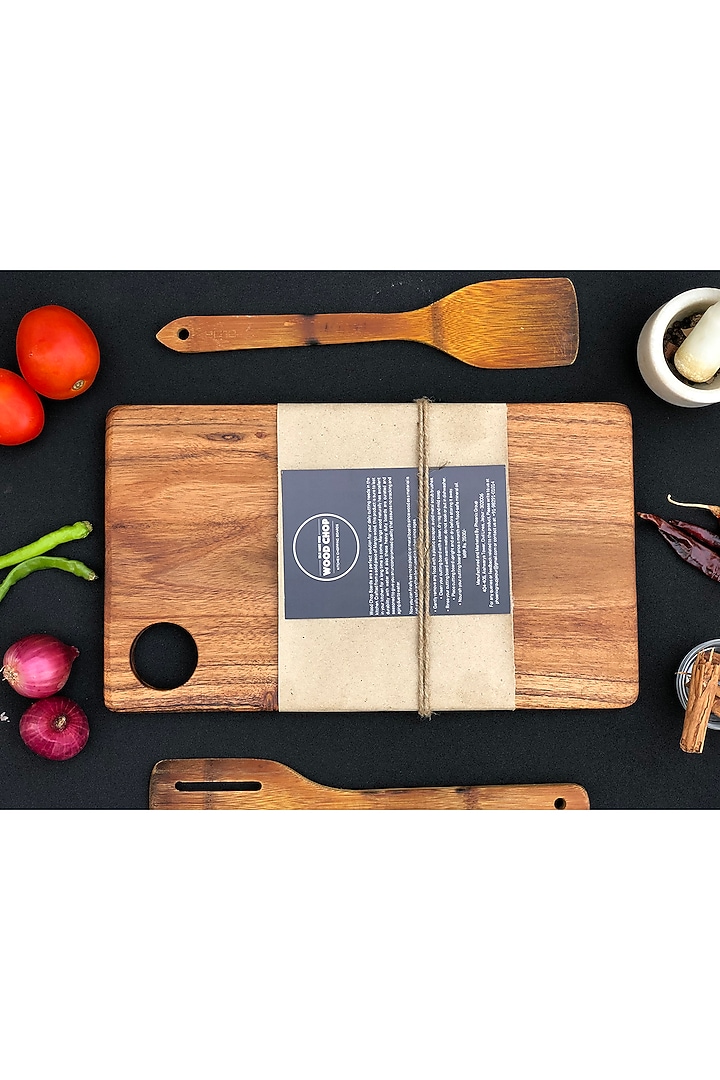Brown Acacia Wood Chopping Board by Wood Chop at Pernia's Pop Up Shop