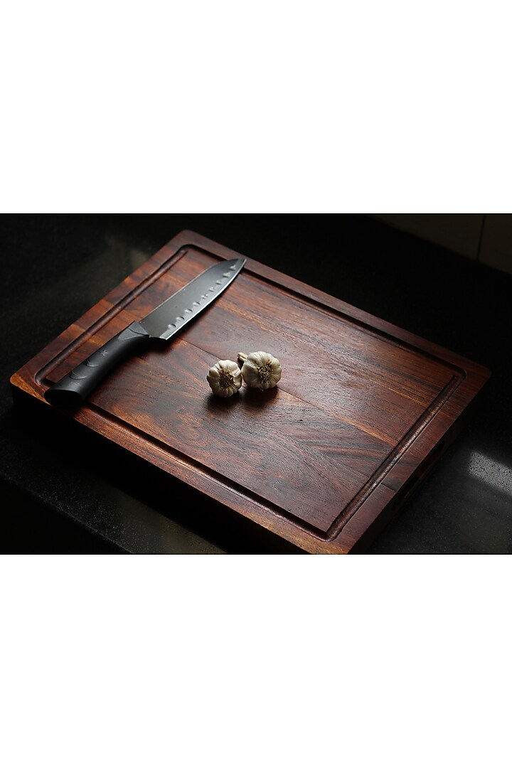 Brown Acacia Wood Hand Carved Cutting Board by Wood Chop at Pernia's Pop Up Shop