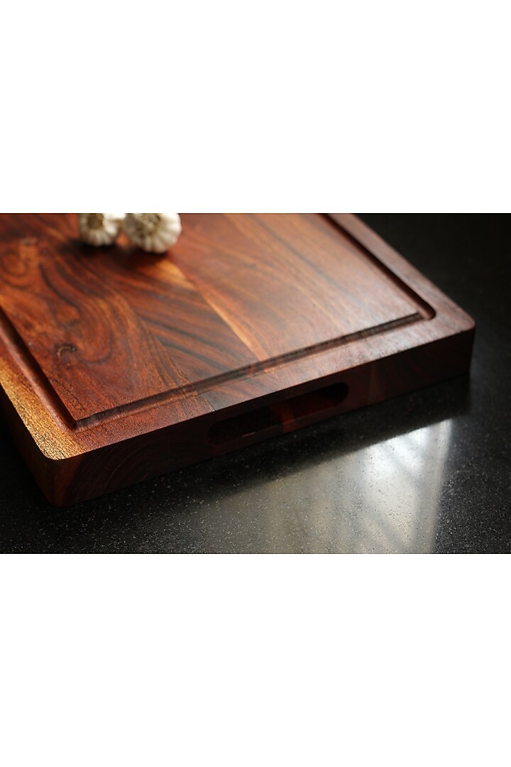 Brown Acacia Wood Hand Carved Cutting Board by Wood Chop at Pernia's Pop Up Shop