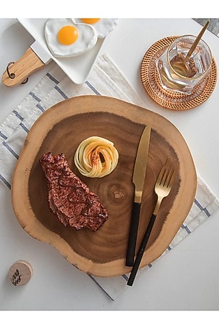 Brown Sheesham Tree Log Cutting Board by Wood Chop
