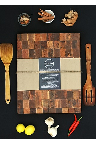 Brown Mango Wood End-Grain Cutting Board by Wood Chop