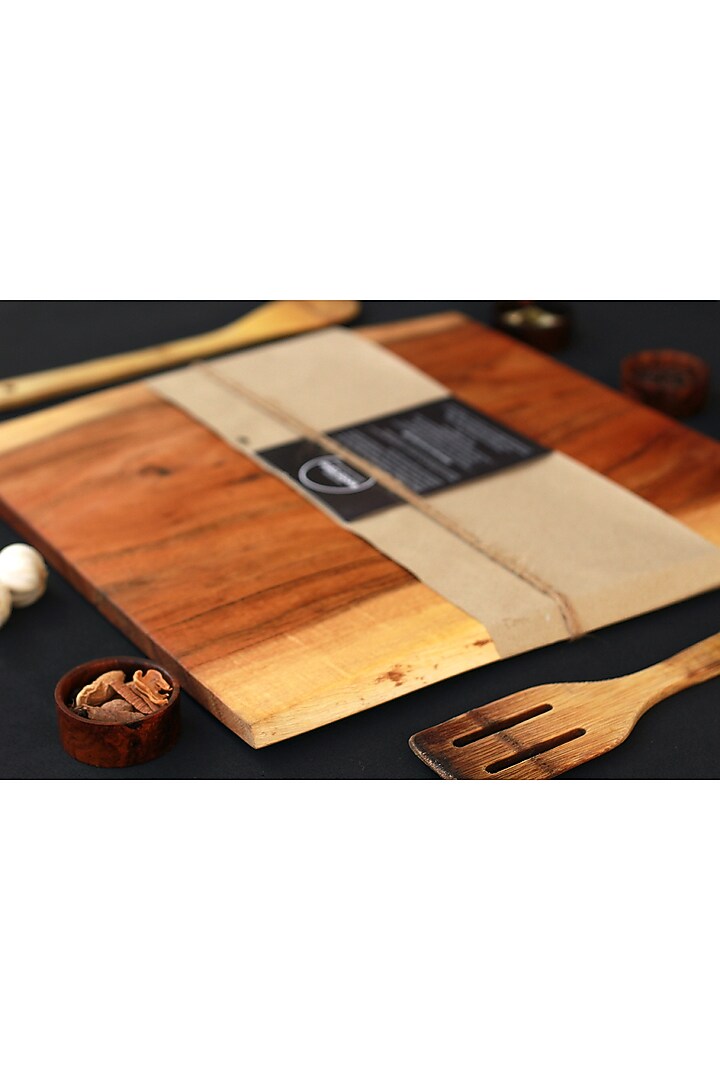 Brown Acacia Wood Hand Carved Cutting Board by Wood Chop at Pernia's Pop Up Shop