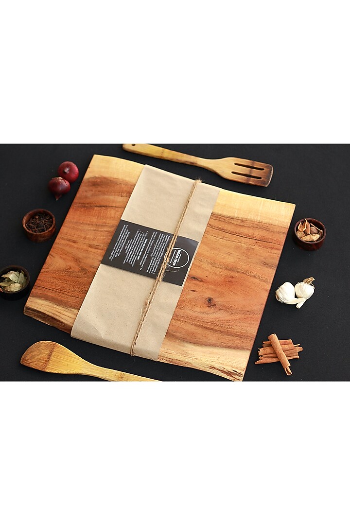 Brown Acacia Wood Hand Carved Cutting Board by Wood Chop at Pernia's Pop Up Shop