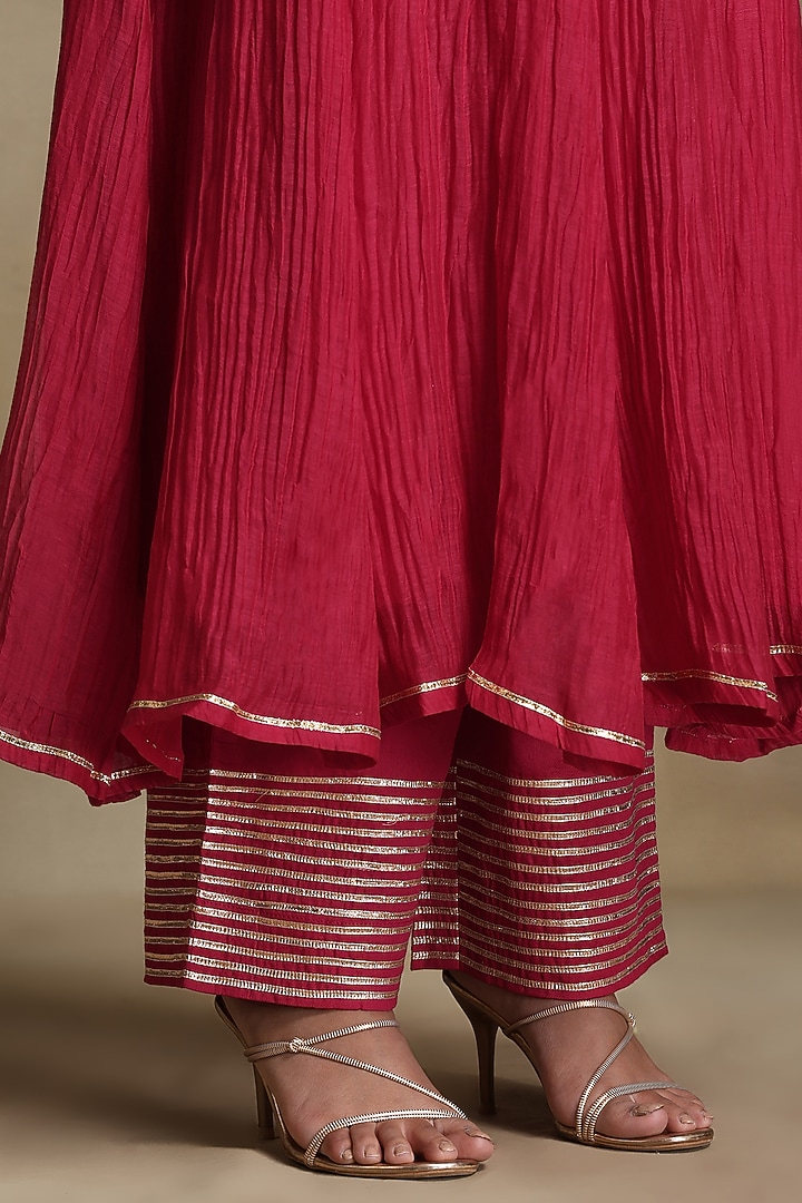 Chanderi Embroidered Anarkali Calf Length Kurta main image 0