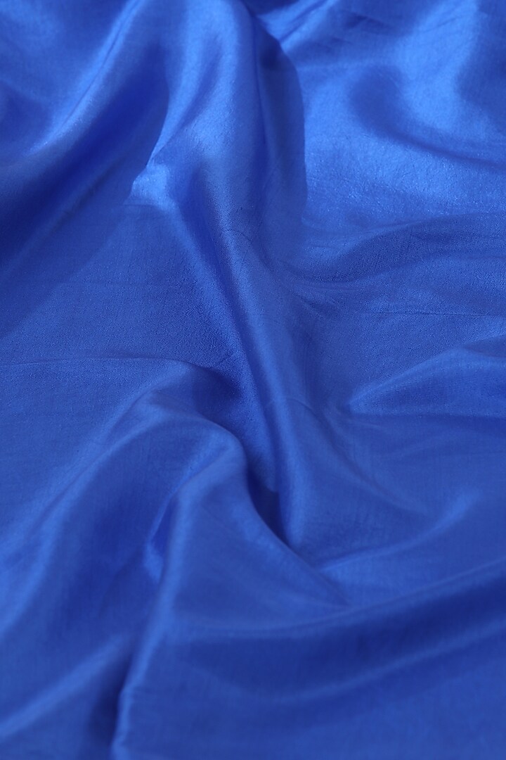 Royal Blue Pure Silk Handcrafted Party Wear Saree by Weaverstory at Pernia's Pop Up Shop