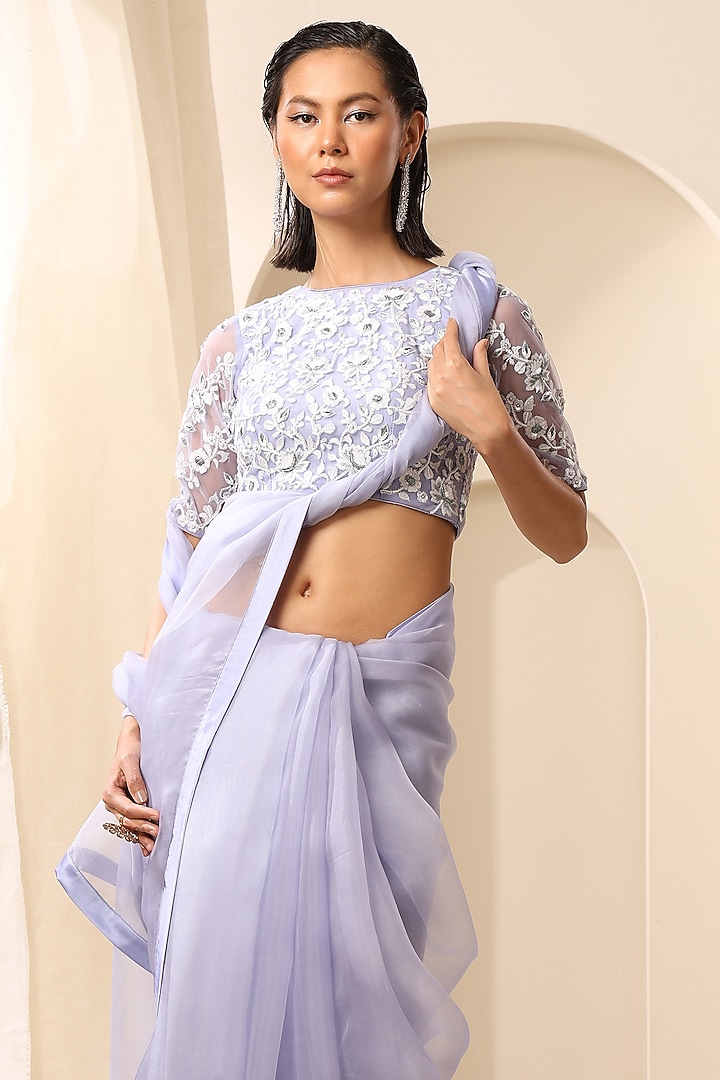 Veri Peri Pure Organza Party Wear Saree by Weaverstory at Pernia's Pop Up Shop