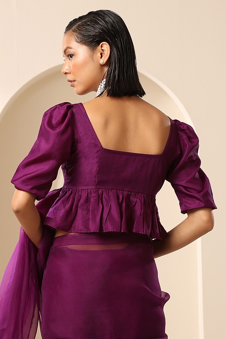 Purple Pure Silk Blouse by Weaverstory at Pernia's Pop Up Shop