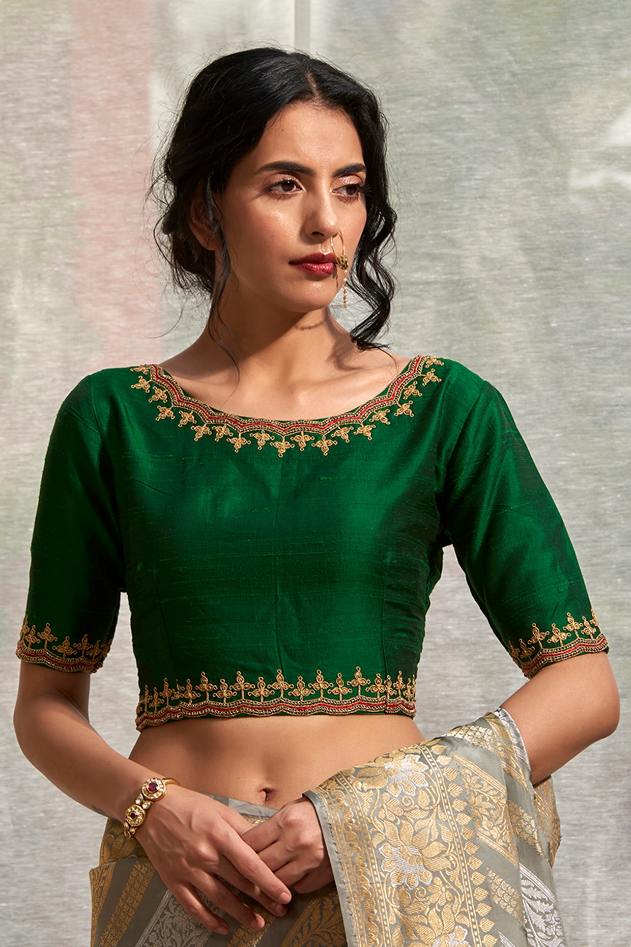 Green blouse hot sale