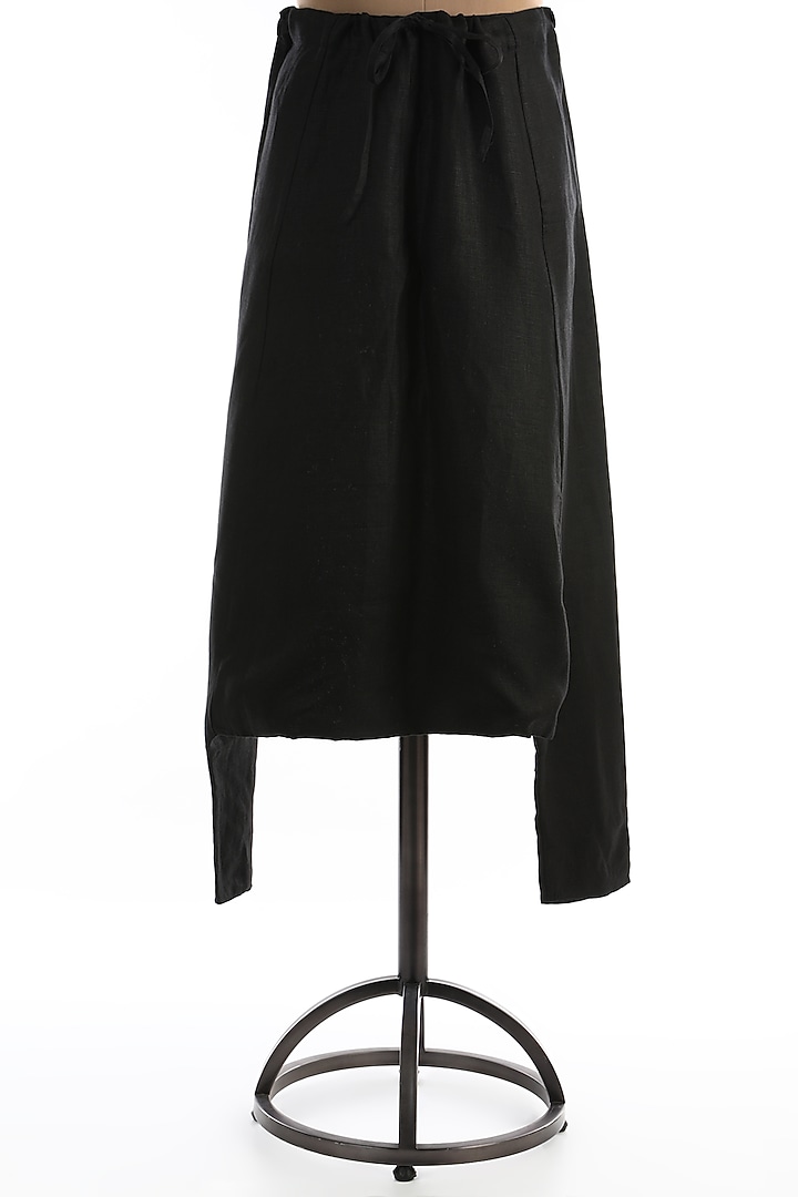 Black Linen Pants by Wendell Rodricks Men at Pernia's Pop Up Shop