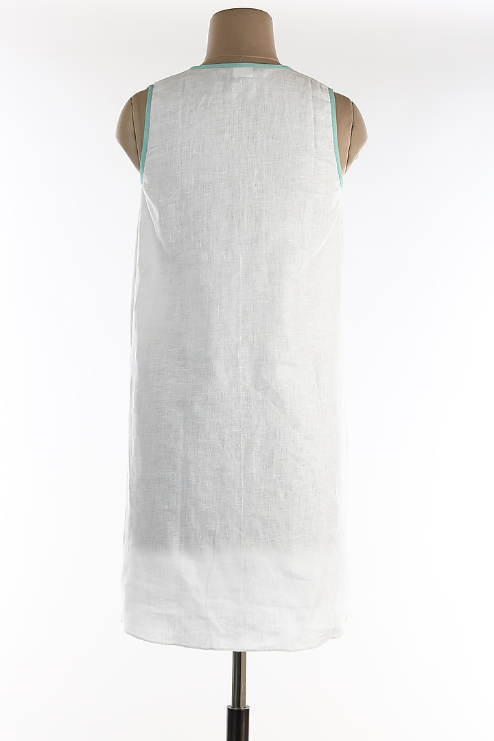 White Linen Vacation Dress by Wendell Rodricks at Pernia's Pop Up Shop