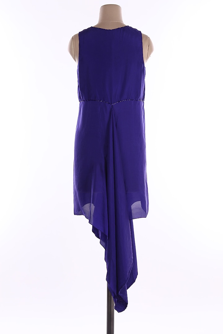 Purple Asymmetric Tunic by Wendell Rodricks at Pernia's Pop Up Shop