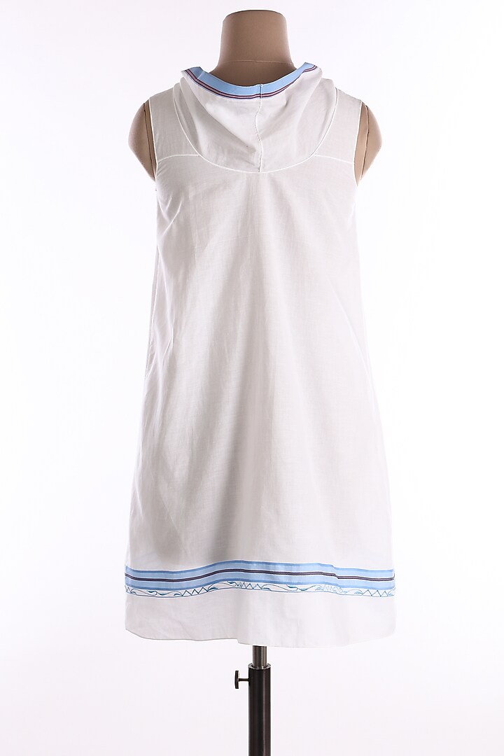White Sleeveless Tunic by Wendell Rodricks at Pernia's Pop Up Shop