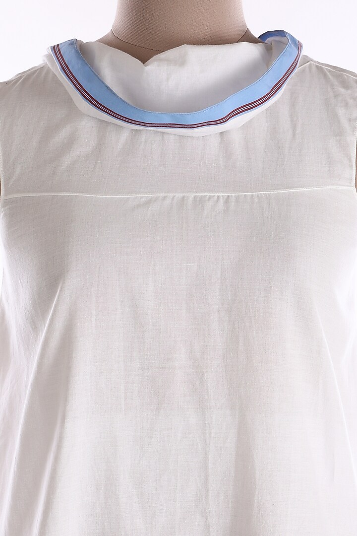 White Sleeveless Tunic by Wendell Rodricks at Pernia's Pop Up Shop