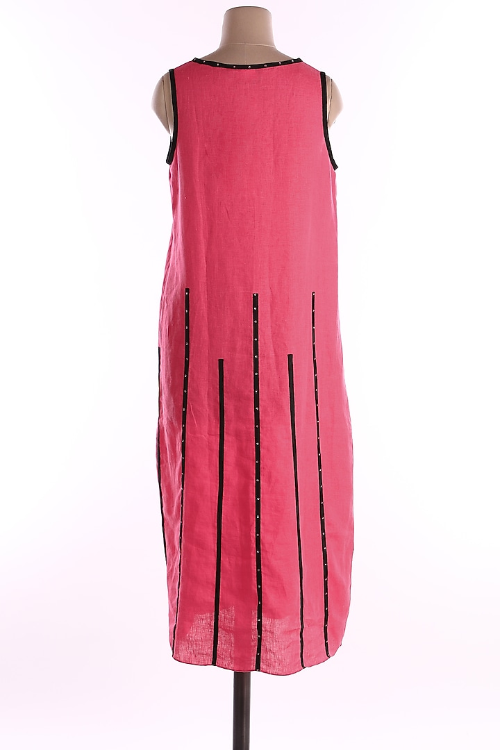 Pink Linen Vacation Dress by Wendell Rodricks at Pernia's Pop Up Shop