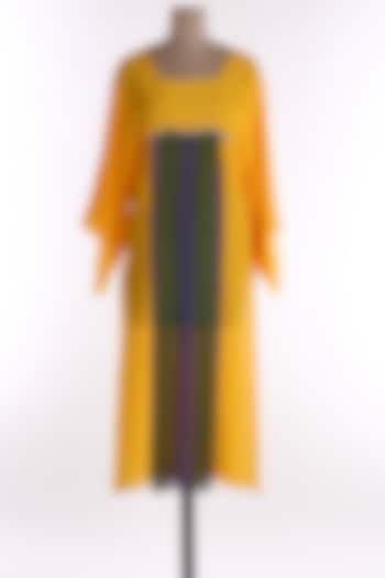 Yellow Flared Summer Dress by Wendell Rodricks at Pernia's Pop Up Shop