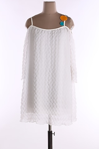 White Sleeveless Tunic by Wendell Rodricks