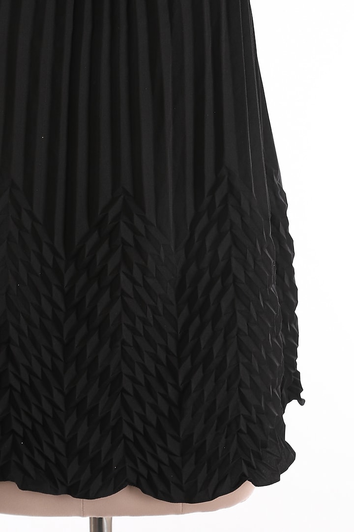 Black Sleeveless Tunic by Wendell Rodricks at Pernia's Pop Up Shop