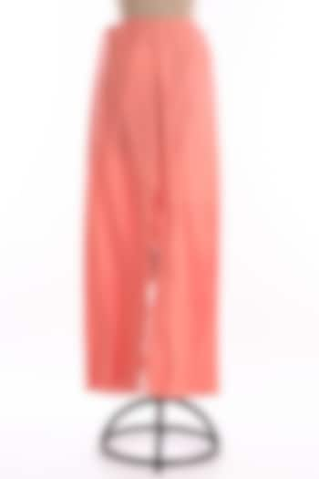 Peach Linen Pants by Wendell Rodricks at Pernia's Pop Up Shop