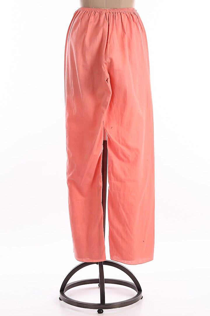 Peach Linen Pants by Wendell Rodricks at Pernia's Pop Up Shop
