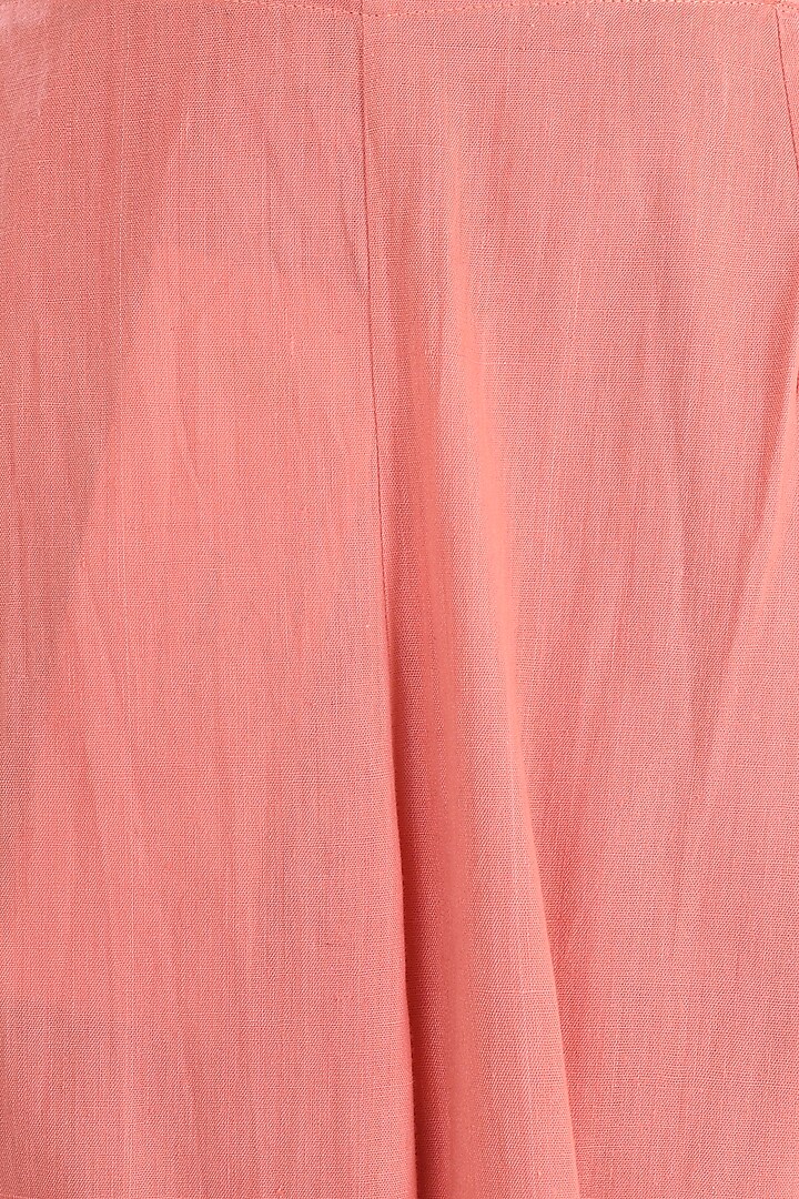 Peach Linen Pants by Wendell Rodricks at Pernia's Pop Up Shop
