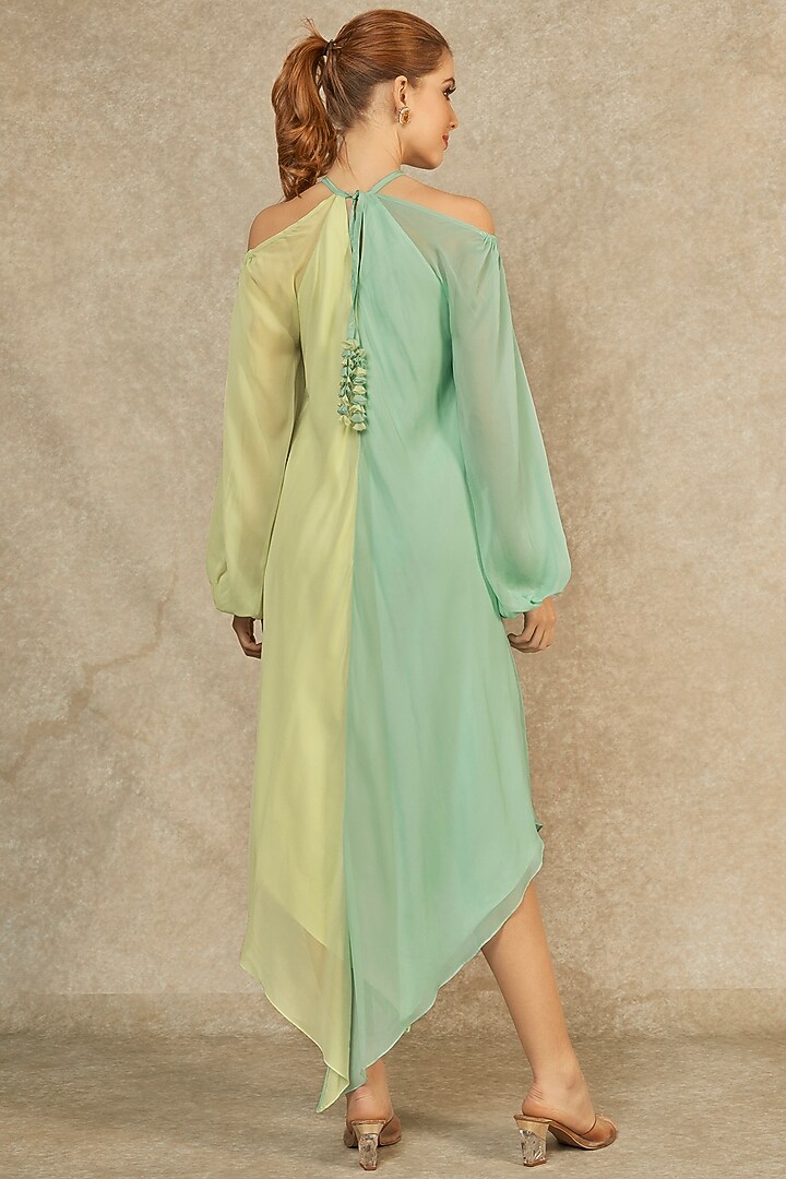 Lettuce Green & Seafoam Cascade Dress by Wendell Rodricks at Pernia's Pop Up Shop 2026 Lettuce Green & Seafoam Cascade Dress by Wendell Rodricks at Pernia's Pop Up Shop 2026