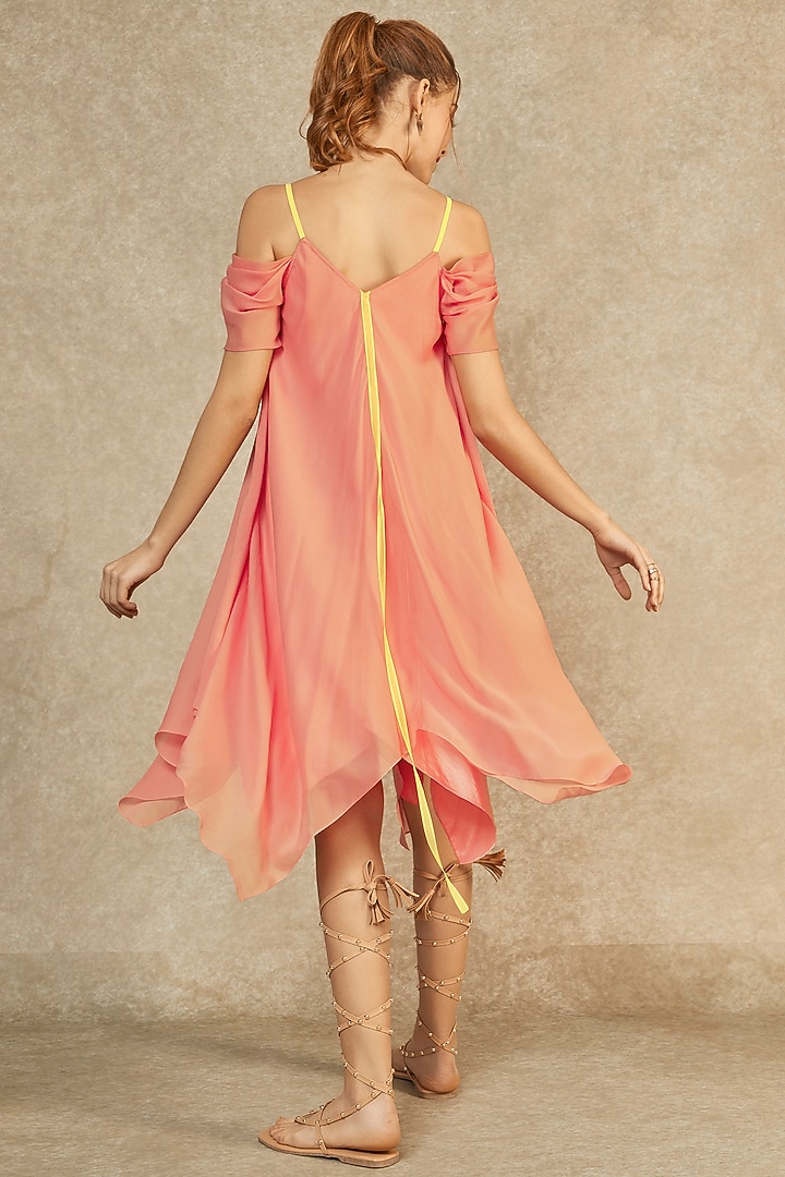 Cherry Blossom Hanky Hem Irish Yellow Tape Summer Dress by Wendell Rodricks at Pernia's Pop Up Shop