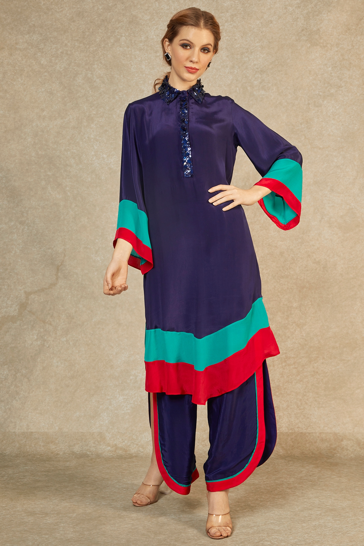 Begonia Blue Tunic And Pants