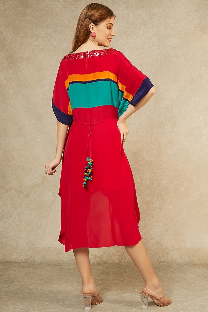Ruby Hi-Low Kaftan by Wendell Rodricks at Pernia's Pop Up Shop